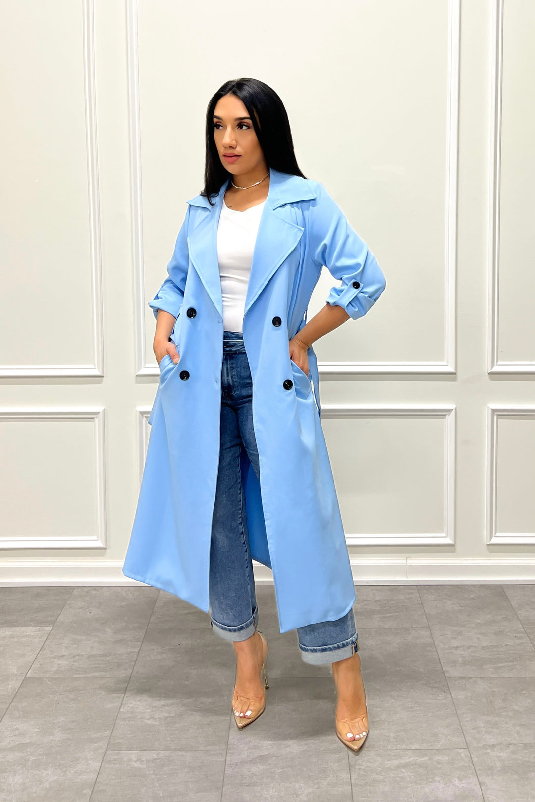 Lightweight Trench Coat (Sky) – The East Wing