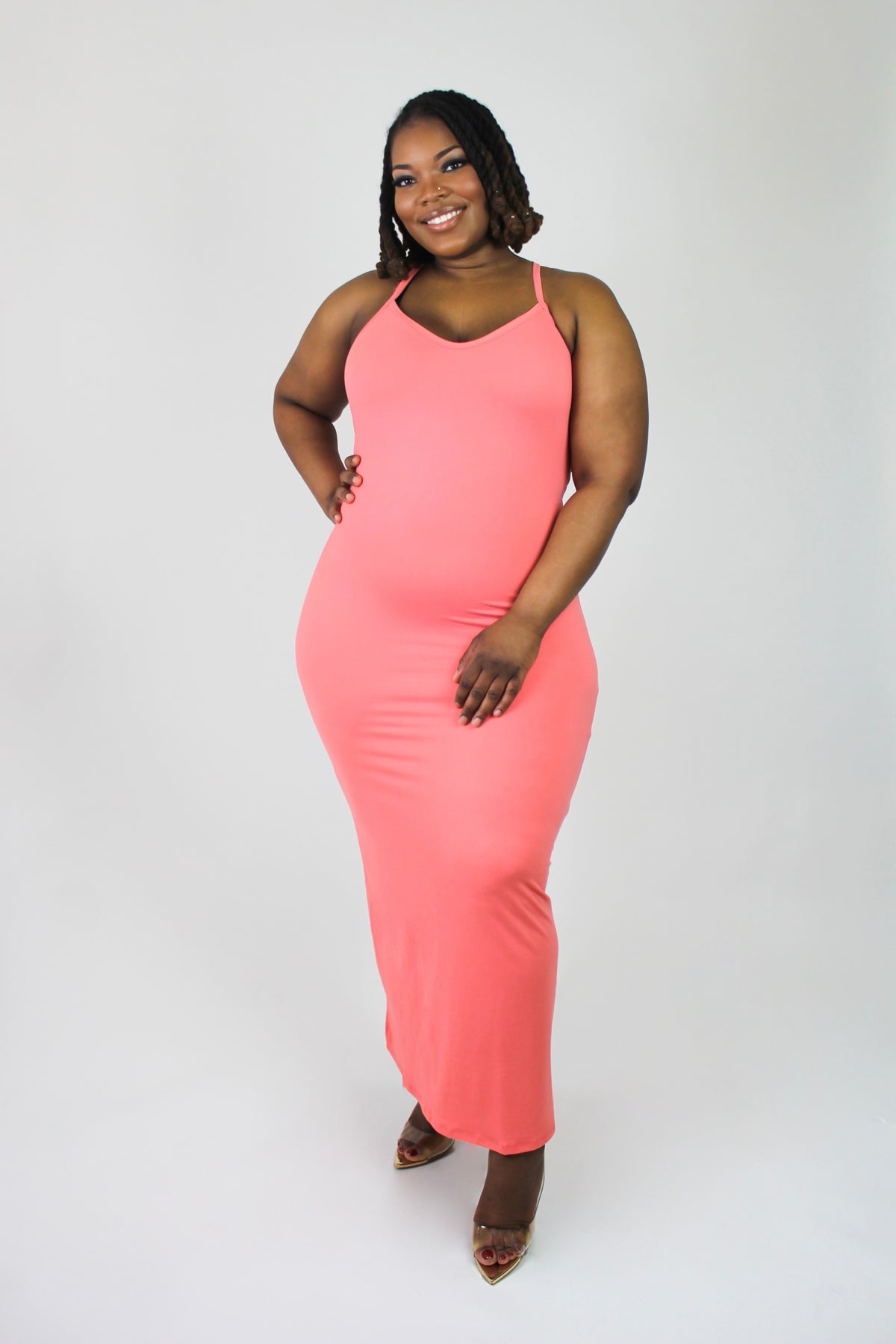 Plus size racerback maxi dress Outlet